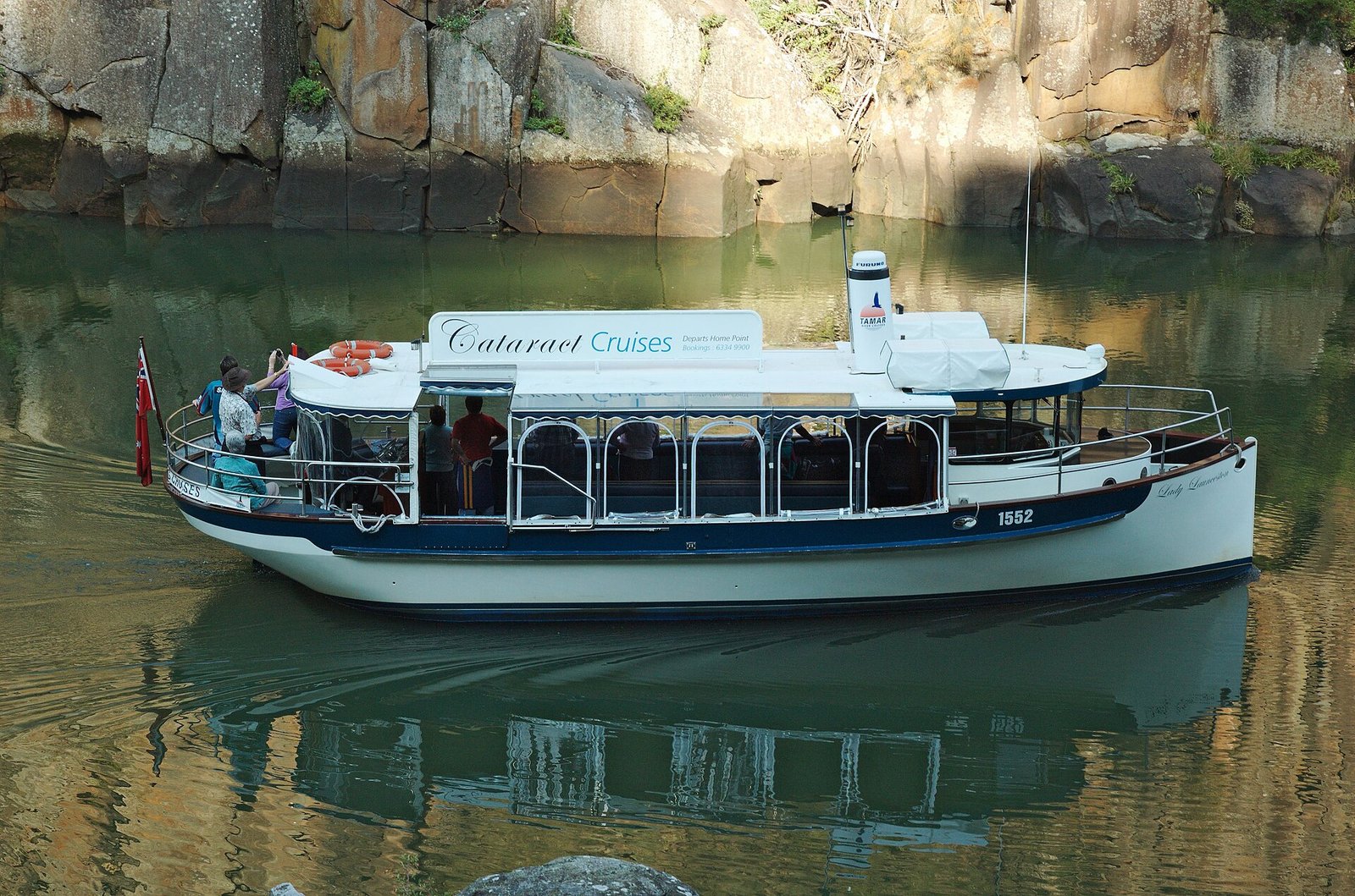 The Cataract Gorge and suspension bridge in Launceston, Tasmania