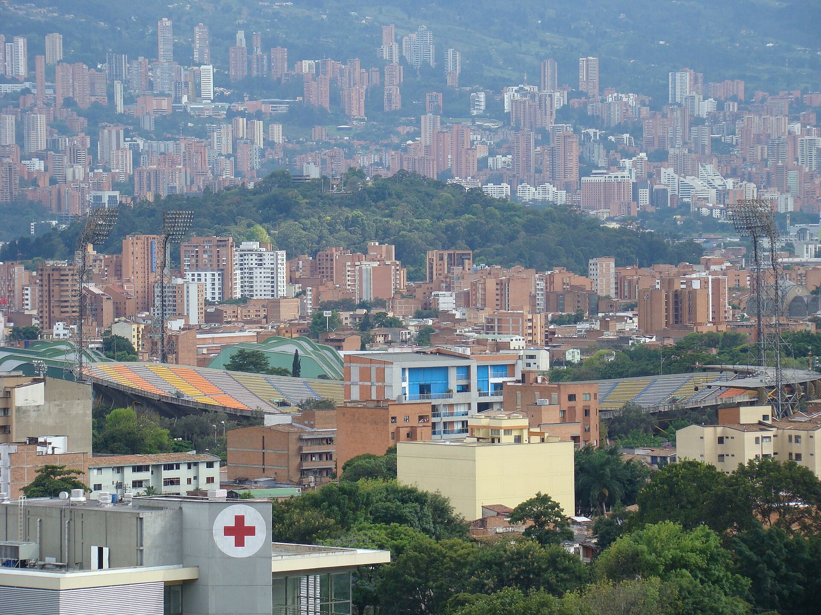 Medellín skyline in the Aburrá Valley, Colombia