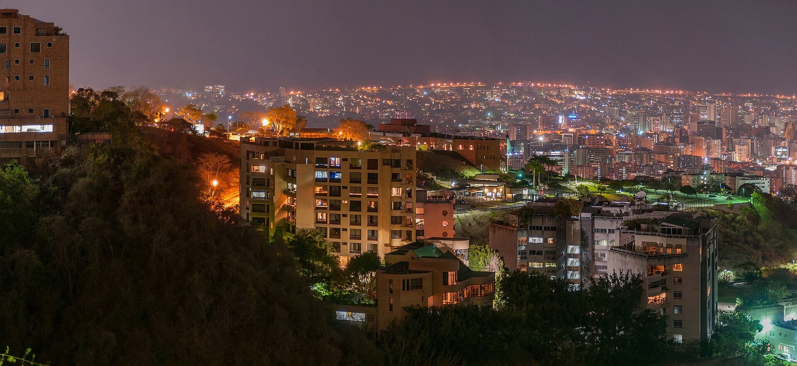 The Caracas skyline with the El Ávila mountain range rising behind the city