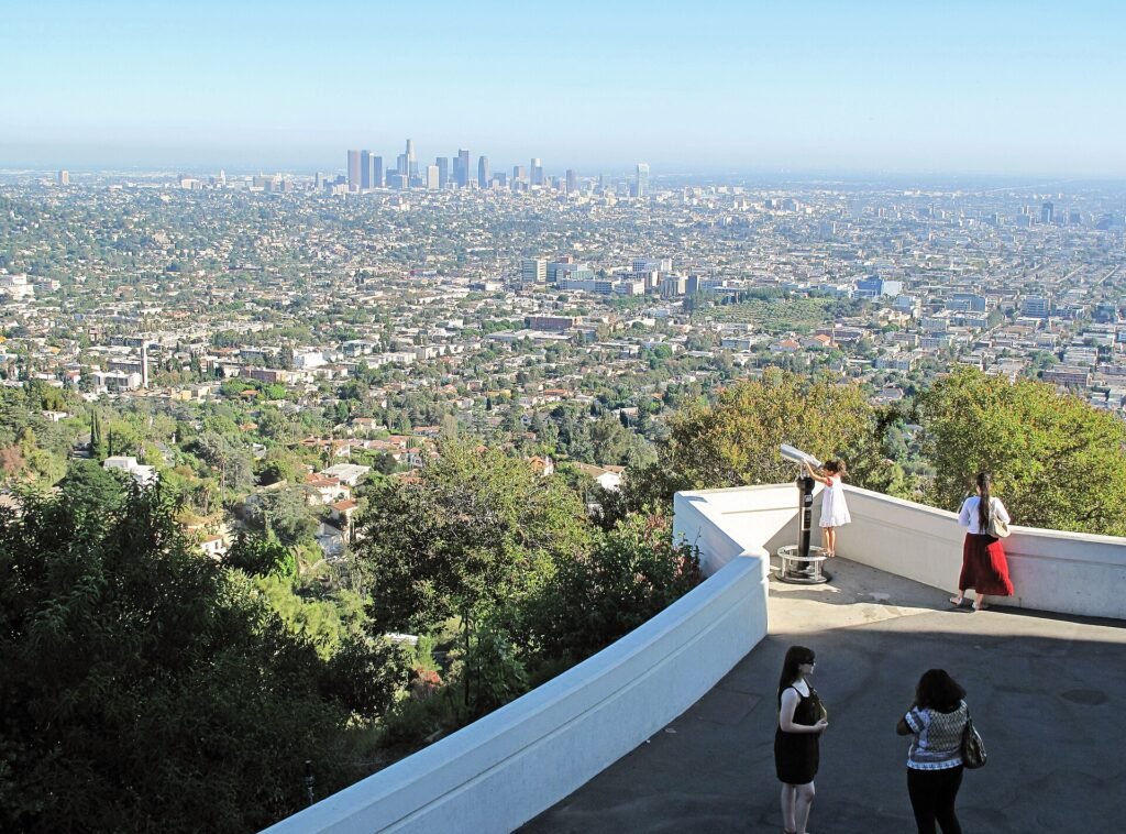 Griffith Observatory on the hillside above Los Feliz